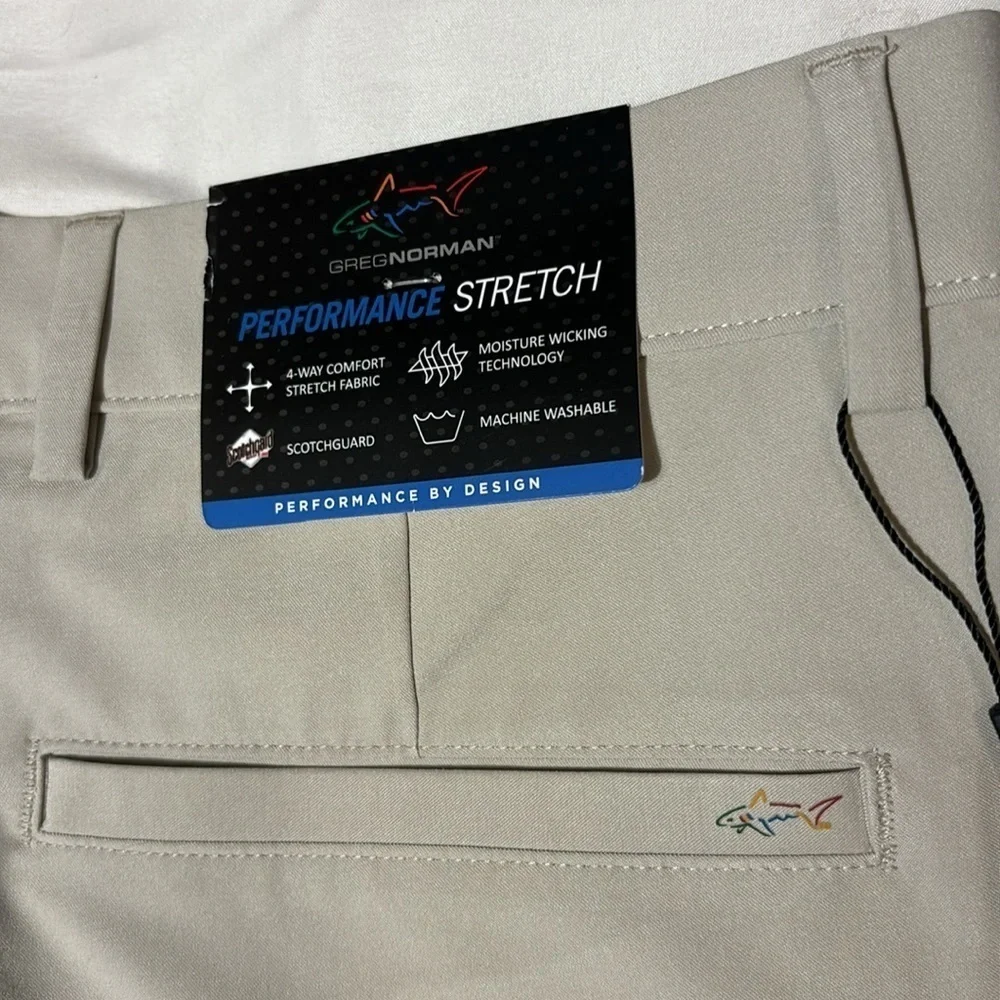 Greg Norman ML75 Microlux Stretch Short Sz 32 Sandstone